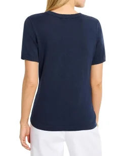 NIC+ZOE Easy Scoop Neck Pure Cotton Sweater Tee Women's