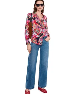 NIC+ZOE Kauai Garden Cotton Crinkle Shirt Women's