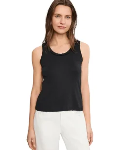 NIC+ZOE Nzt Ruffle Neck Cotton Slub Layer Tank Women's