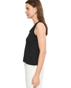 NIC+ZOE Nzt Ruffle Neck Cotton Slub Layer Tank Women's