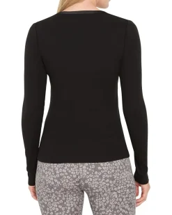 NIC+ZOE Petite Trimmed Perfect Knit Rib V-neck Top Women's