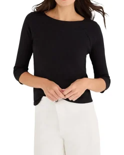 NIC+ZOE 3/4 Sleeve Ballet Boat Tee Women's