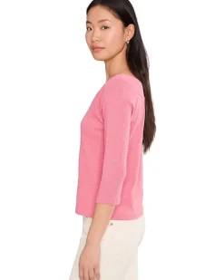 NIC+ZOE 3/4 Sleeve Ballet Boat Tee Women's