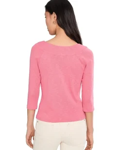 NIC+ZOE 3/4 Sleeve Ballet Boat Tee Women's