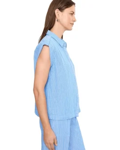 NIC+ZOE Striped Gauze Resort Shirt Women's