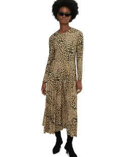 Norma Kamali Long Sleeve Flared Dress Women's