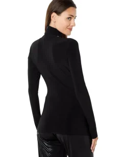 Norma Kamali Long Sleeve Sweetheart Turtle Top Women's