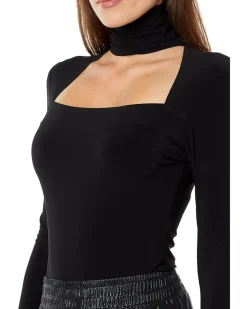 Norma Kamali Long Sleeve Sweetheart Turtle Top Women's