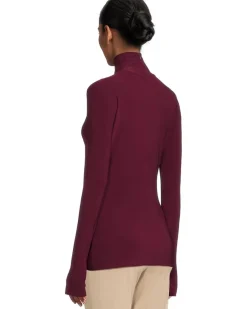 Norma Kamali Long Sleeve Sweetheart Turtle Top Women's