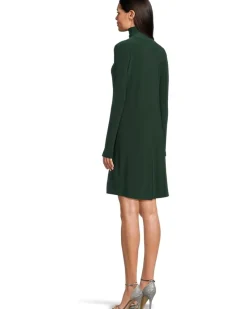Norma Kamali Long Sleeve Turtle Swing Dress Women's