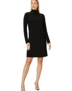 Norma Kamali Long Sleeve Turtleneck Dress To Knee Women's