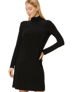 Norma Kamali Long Sleeve Turtleneck Dress To Knee Women's
