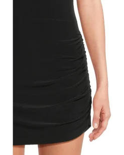 Norma Kamali Strapless Side Drape Pickleball Dress Women's