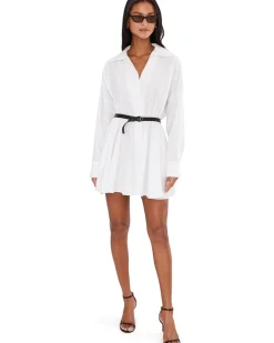 Norma Kamali Super Oversized Boyfriend NK Shirt Flared Mini Dress Women's