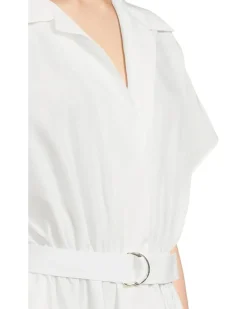 Norma Kamali Super Oversized Sleeveless Boyfriend Neck Shirt Flared Dress To Mid-thigh Women's