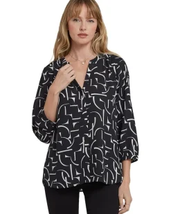 NYDJ Pinutck Blouse Women's