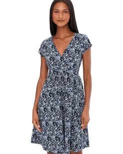 PACT Fit-and-Flare Crossover Dress Women's
