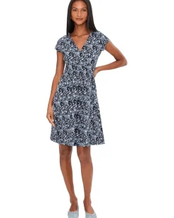 PACT Fit-and-Flare Crossover Dress Women's