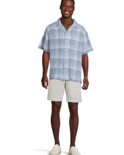 Pendleton Linen Camp Shirt Short Sleeve Men's