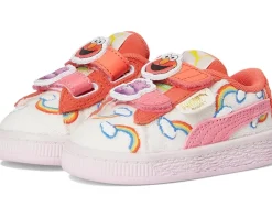 PUMA Kids Basket Care Bears X Sesame Street Hook And Loop Shoes (Toddler)
