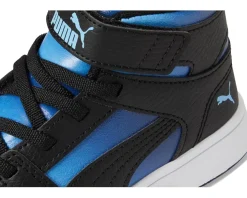 PUMA Kids Rebound Layup Mid Hook And Loop (Little Kid)