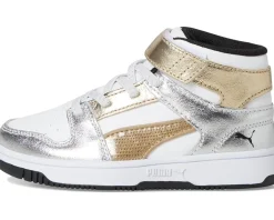 PUMA Kids Rebound Layup Mid Hook and Loop Shoes (Little Kid)