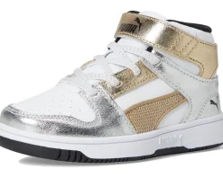 PUMA Kids Rebound Layup Mid Hook and Loop Shoes (Little Kid)