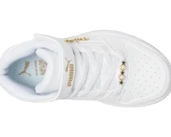 PUMA Kids Rebound Layup Mid Hook and Loop Shoes (Little Kid)