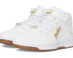 PUMA Kids Rebound Layup Mid Hook and Loop Shoes (Little Kid)