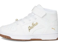 PUMA Kids Rebound Layup Mid Hook and Loop Shoes (Little Kid)