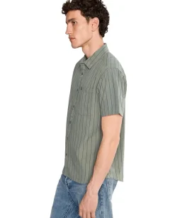 RVCA Dayshift Workwear Stripe Short Sleeve Men's