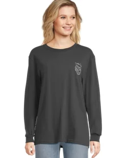 Salty Crew Heart Shark Long Sleeve Boyfriend Tee Women's