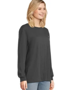 Salty Crew Heart Shark Long Sleeve Boyfriend Tee Women's