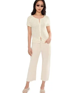 Sanctuary All In Pointelle Button Top Women's
