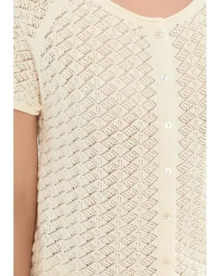 Sanctuary All In Pointelle Button Top Women's