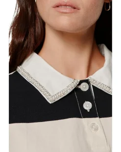 Sanctuary Embellished Polo Tee Women's
