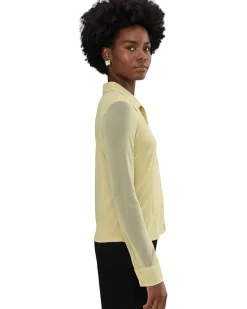 Sanctuary Fitted Mesh Button Down Women's