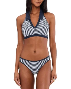 Seafolly Club House Halter Top with Collar Women's