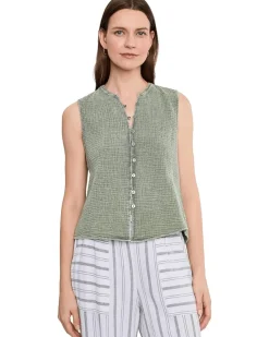 Splendid Ava Gauze Button Tank Women's