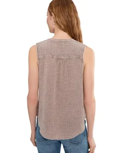 Splendid Ava Gauze Button Tank Women's