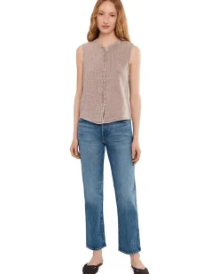 Splendid Ava Gauze Button Tank Women's