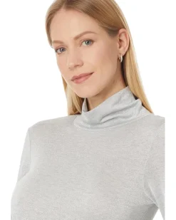 Splendid Maddox Metallic Turtle Neck Women's