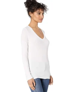 Splendid Valley 2x1 Rib Long Sleeve V-Neck Women's