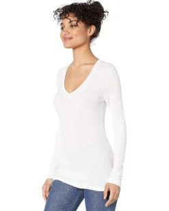 Splendid Valley 2x1 Rib Long Sleeve V-Neck Women's