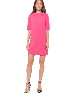 Trina Turk Drape Neck Straight Fit Dress Women's