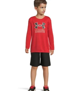 Under Armour Kids Core Logo Twist Tech Long Sleeve (Little Kid)