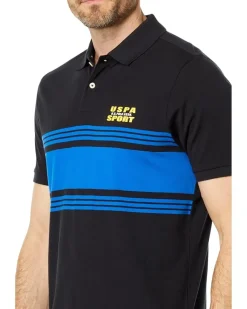 U.S. POLO ASSN. Engineered Stripe Short Sleeve Knit Polo Men's