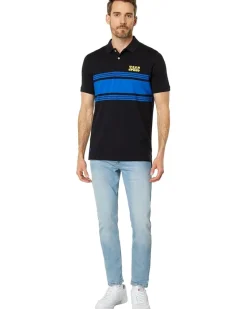 U.S. POLO ASSN. Engineered Stripe Short Sleeve Knit Polo Men's