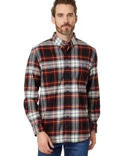 U.S. POLO ASSN. Long Sleeve Classic Fit 1 Pocket Yarn Dye Stretch Peached Twill Woven Shirt Men's