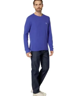 U.S. POLO ASSN. Long Sleeve Crew Neck Solid Thermal Shirt Men's